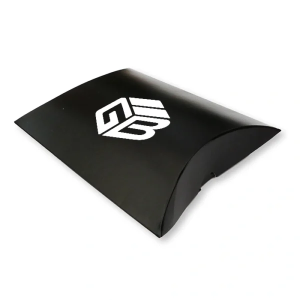 Printed black pillow boxes